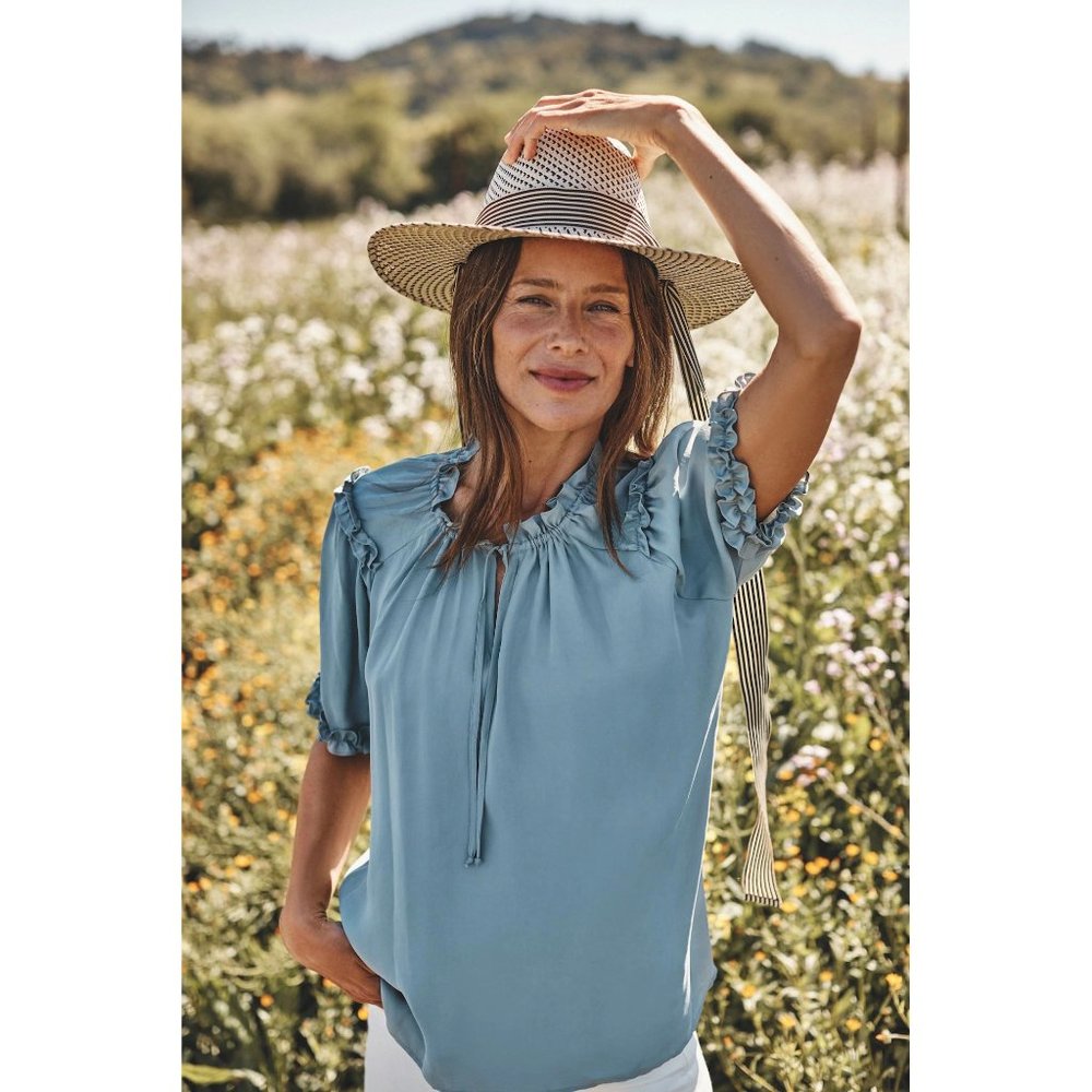 Amour Vert Zuri Cupro Blouse M